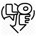 Amor Coracao Texto Ícone