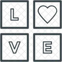 Amor Palavra Romance Ícone