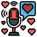 Amor Podcast Microfono Icono