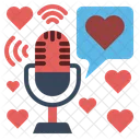 Amor Podcast Microfono Icono