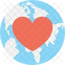 Corazon Globo Mundo Icono