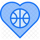 Amo El Baloncesto Amor Corazon Icono