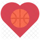 Amo El Baloncesto Amor Corazon Icono