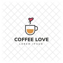 Amor cafe Logo Icono