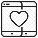Amor Por Dispositivos Moviles Amor Por Las Redes Sociales Amor Por El Chat Icono
