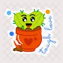 Amor Duro Amor Cactus Amor Planta Icono