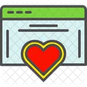 Amor En Linea Me Gusta En Linea Web Icono