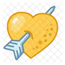 Objetivo De Corazon De Oro San Valentin Amor Icon