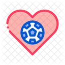 Futbol Corazon Amor Icono