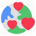 Amor Global Romance Global Afecto Global Icono