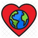 Amor Global Cuidado De La Tierra Corazon Icono