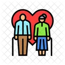 Amor Idosos Lazer Ícone