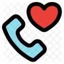 Llamada De Amor Amor Telefono Icono