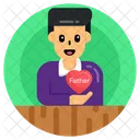 Carinho Amor Amor Pai Ícone
