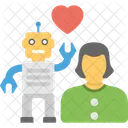 Robo Amor Robotico Ícone