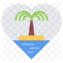 Isla Palmera Amor Icono