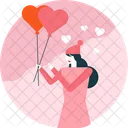 San Valentino Palloncino Amore Icon