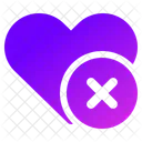 Amour Annuler Coeur Icon