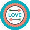 Amour Badge Etiquette Icon