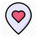 Emplacement Epingle Amour Icon