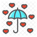 Parapluie Coeur Heureux Icône