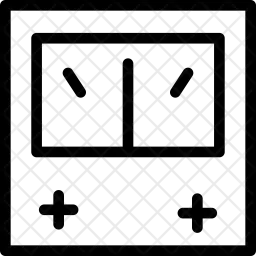 Amperímetro analógico  Icono