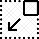 Ampliar Dimensionar Quadrado Ícone