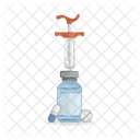 Medical Syringe Virus Icon