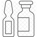 Ampulle Dunnes Liniensymbol Symbol