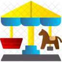Amusement Carousel Castle Icon