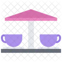 Amusement Cup Ride Carousel Cup Icon
