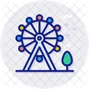 Amusement Funfair Ferris Icon