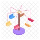 Roller Coasters Ferris Wheel Rides Icon