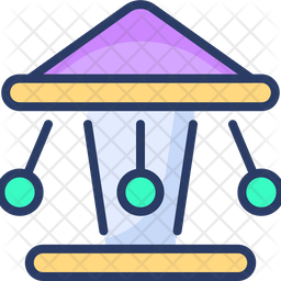 Amusement Park Icon - Download in Colored Outline Style