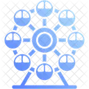 Amusement Park Ferris Wheel Amusement Icon