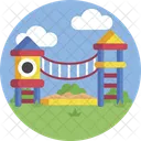 Amusement Park Slide Childhood Icon
