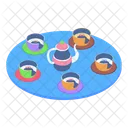 Roller Coaster Ferris Wheel Bumper Cars Icon