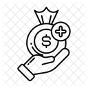 Fondo Anadido Dinero Aumento De Ingresos Icono