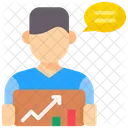 Analisador Do Mercado De Acoes Consultor Do Mercado De Acoes Pesquisador Do Mercado De Acoes Ícone