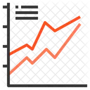 Grafico De Linha Para Cima Ícone