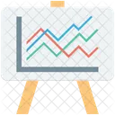 Analytics Cavalete Grafico Ícone