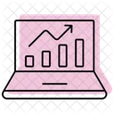 Trade Analise Cor Sombra Icone De Linha Fina Ícone