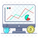 Analise De Bitcoin Grafico De Bitcoin Grafico De Bitcoin Ícone