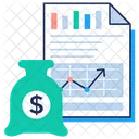 Analise De Crescimento Financeiro Lucro Do Negocio Crescimento De Vendas Ícone