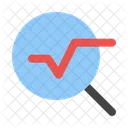 Analise De Dados Lupa Grafico De Linhas Ícone