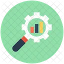 Grafico De Pesquisa Analise De Dados Aplicativo Movel Ícone