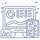 Analise De Dados On Line Infografico Estatisticas Ícone