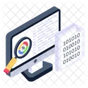 Codificacao De Pesquisa Analise De Dados On Line Localizacao De Dados Ícone