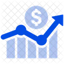 Analise De Dinheiro Analise Grafico Ícone