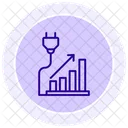 Analise De Economia De Energia Icone De Circulo De Cor Ícone